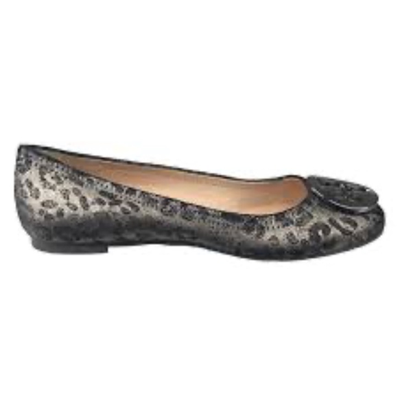 NIB Tory Burch Ballet Flats - Reva POWDERED CHEETAH PRINT gray - Picture 7 of 8